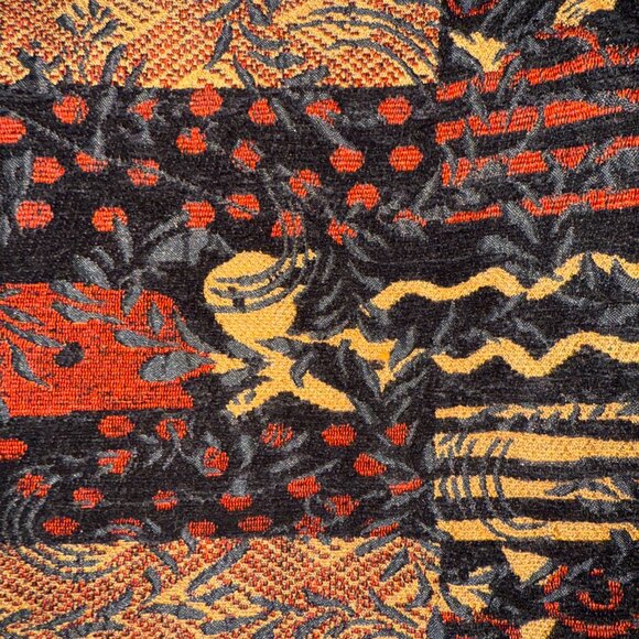 Tanjay Blazer Brocade Multicolor Jacket Geometric Pattern Long Sleeves Size L - Picture 3 of 12